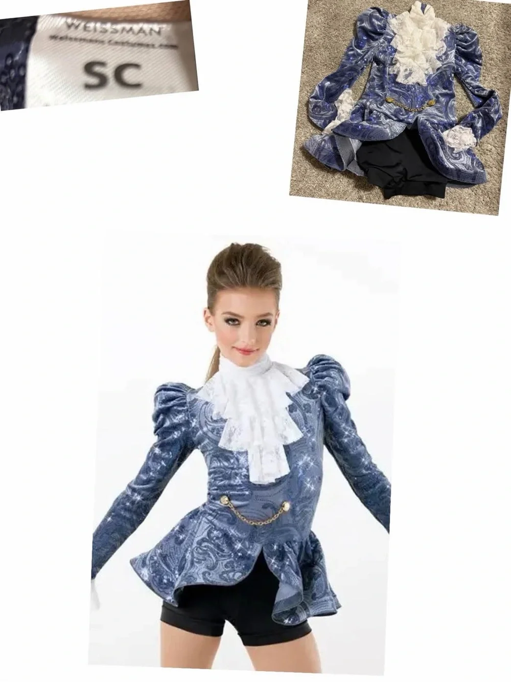 Weissman purple rain girls dance costume SC  Euc!